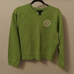 Abercrombie & Fitch Y2K Green Sweatshirt W/White Logo Size L